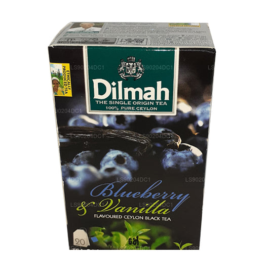 Tè aromatizzato al mirtillo e vaniglia Dilmah (40g) 20 bustine di tè