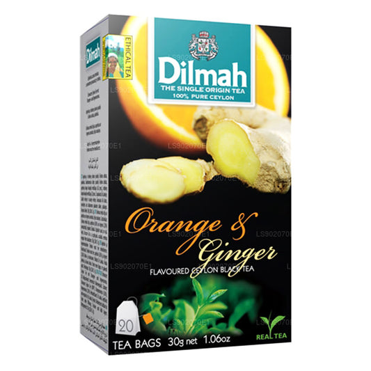 Tè aromatizzato all'arancia e allo zenzero Dilmah (30 g) 20 bustine