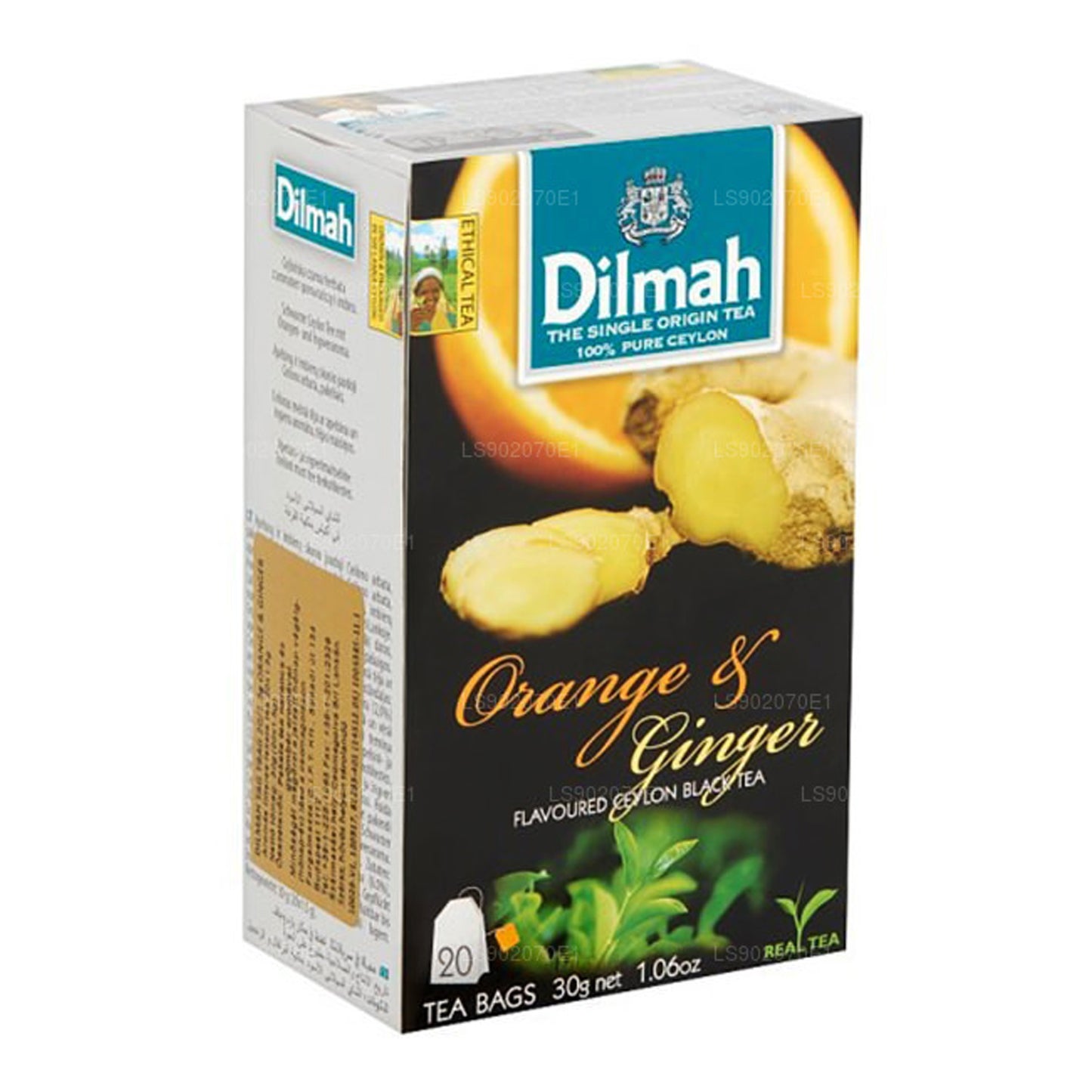 Tè aromatizzato all'arancia e allo zenzero Dilmah (30 g) 20 bustine