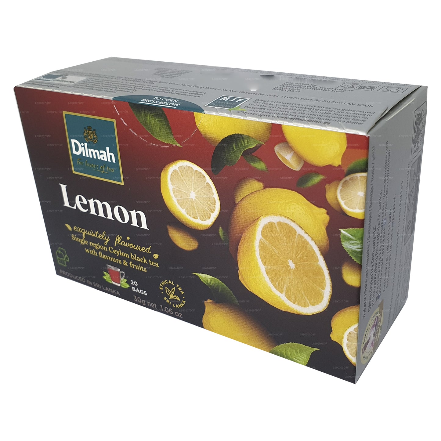 Tè aromatizzato al limone Dilmah (30 g) 20 bustine di tè