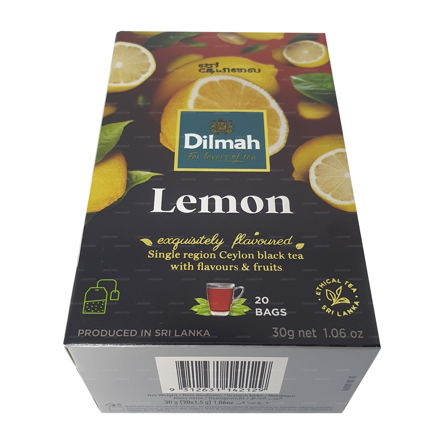 Tè aromatizzato al limone Dilmah (30 g) 20 bustine di tè