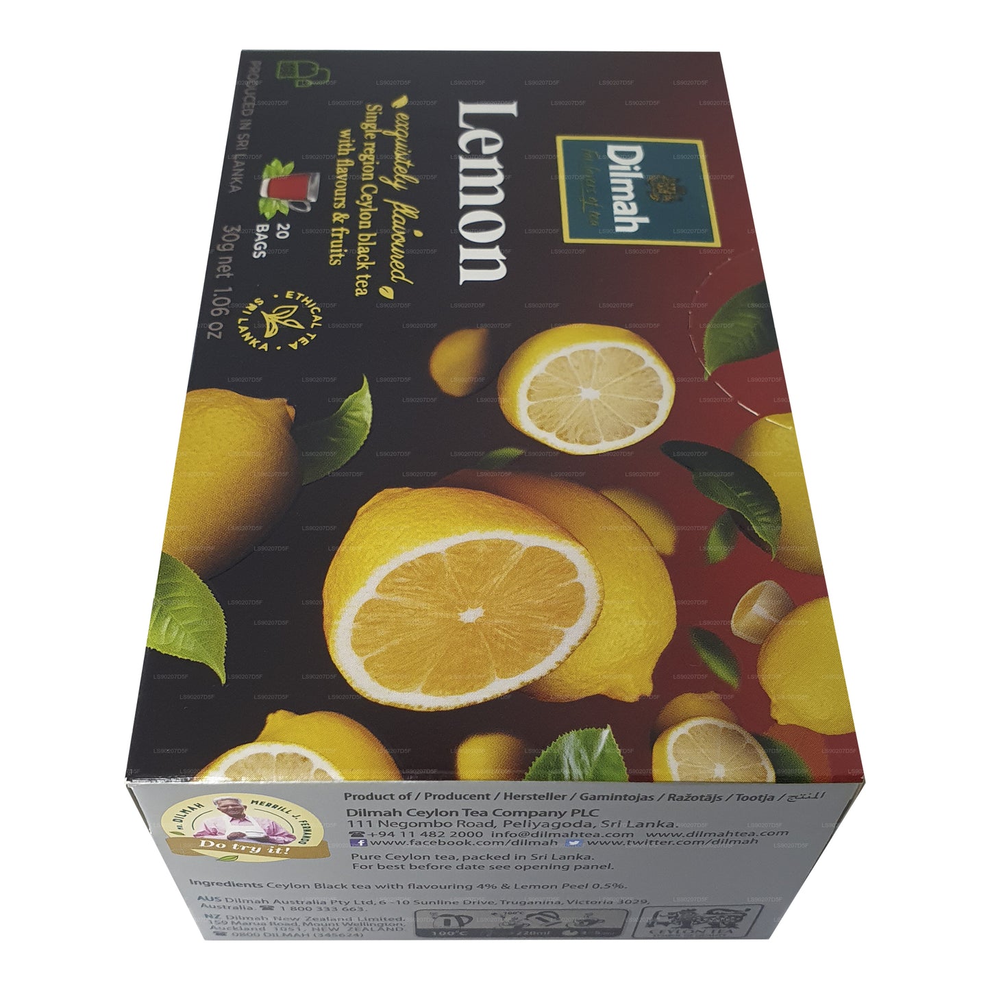 Tè aromatizzato al limone Dilmah (30 g) 20 bustine di tè