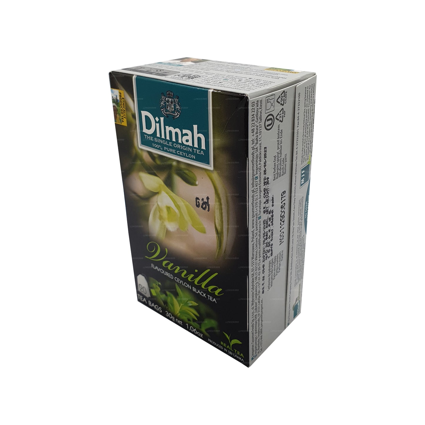 Tè aromatizzato alla vaniglia Dilmah (40 g) 20 bustine di tè