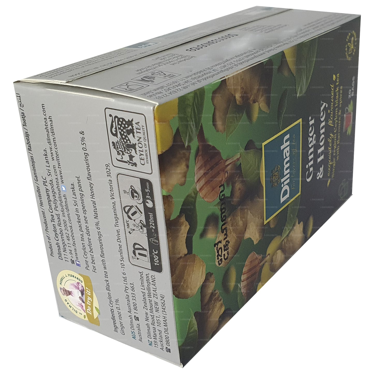 Tè aromatizzato allo zenzero e miele Dilmah (30 g) 20 bustine di tè