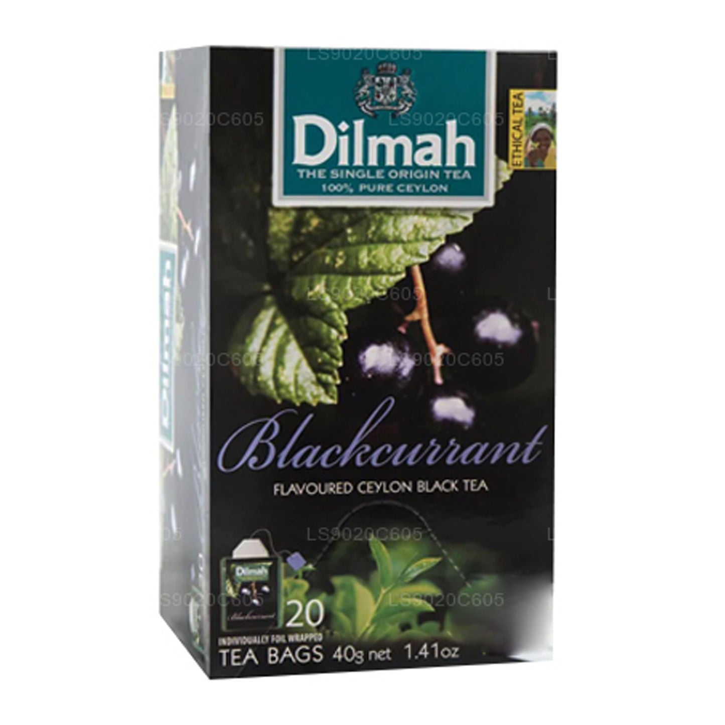 Tè aromatizzato al ribes nero Dilmah (40g) 20 bustine di tè