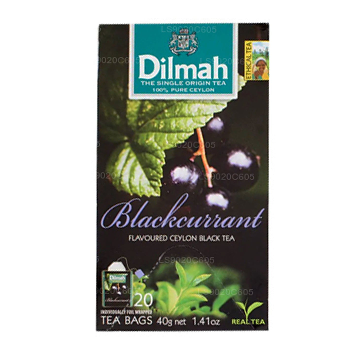 Tè aromatizzato al ribes nero Dilmah (40g) 20 bustine di tè