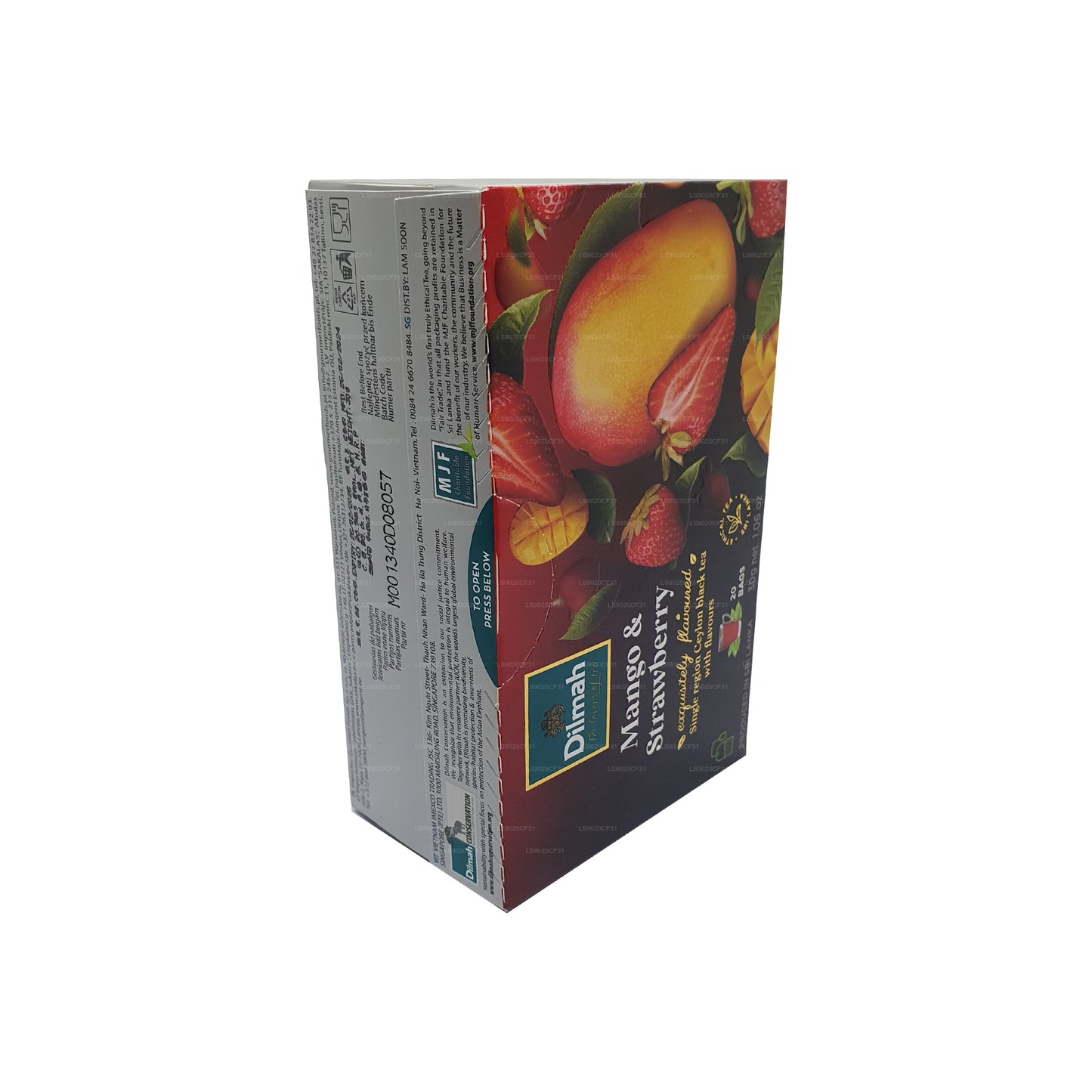 Tè aromatizzato al mango e fragola Dilmah (30 g) 20 bustine di tè