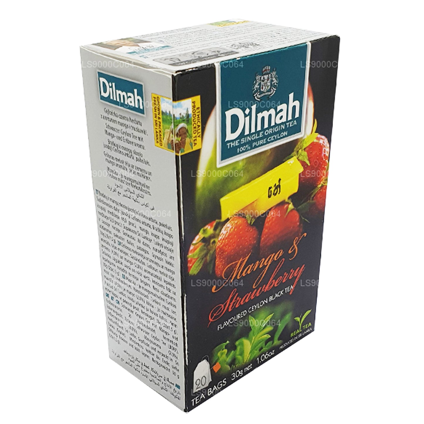 Tè aromatizzato al mango e fragola Dilmah (30 g) 20 bustine di tè