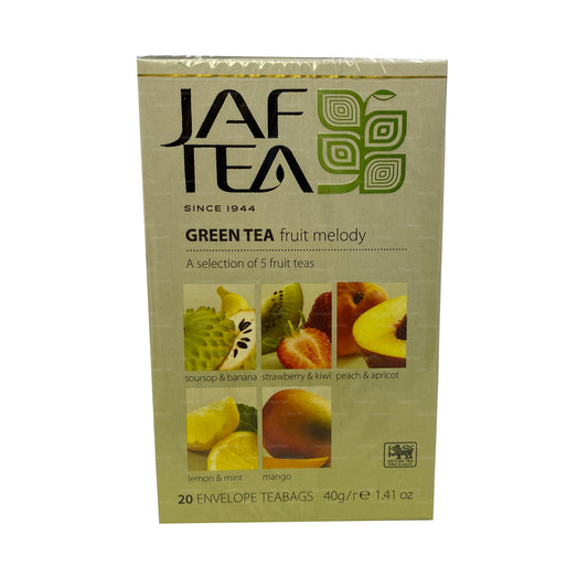 Jaf Tea Pure Green Collection Tè verde Fruit Melody (40 g) 20 bustine di tè
