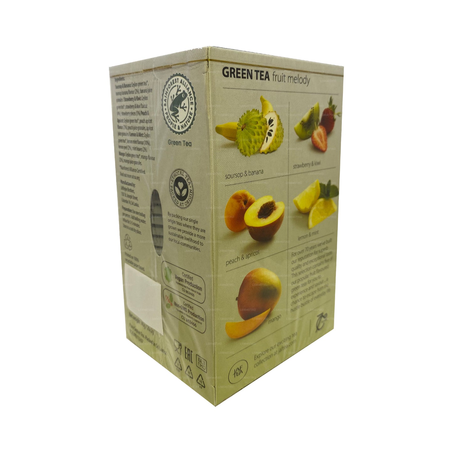 Jaf Tea Pure Green Collection Tè verde Fruit Melody (40 g) 20 bustine di tè