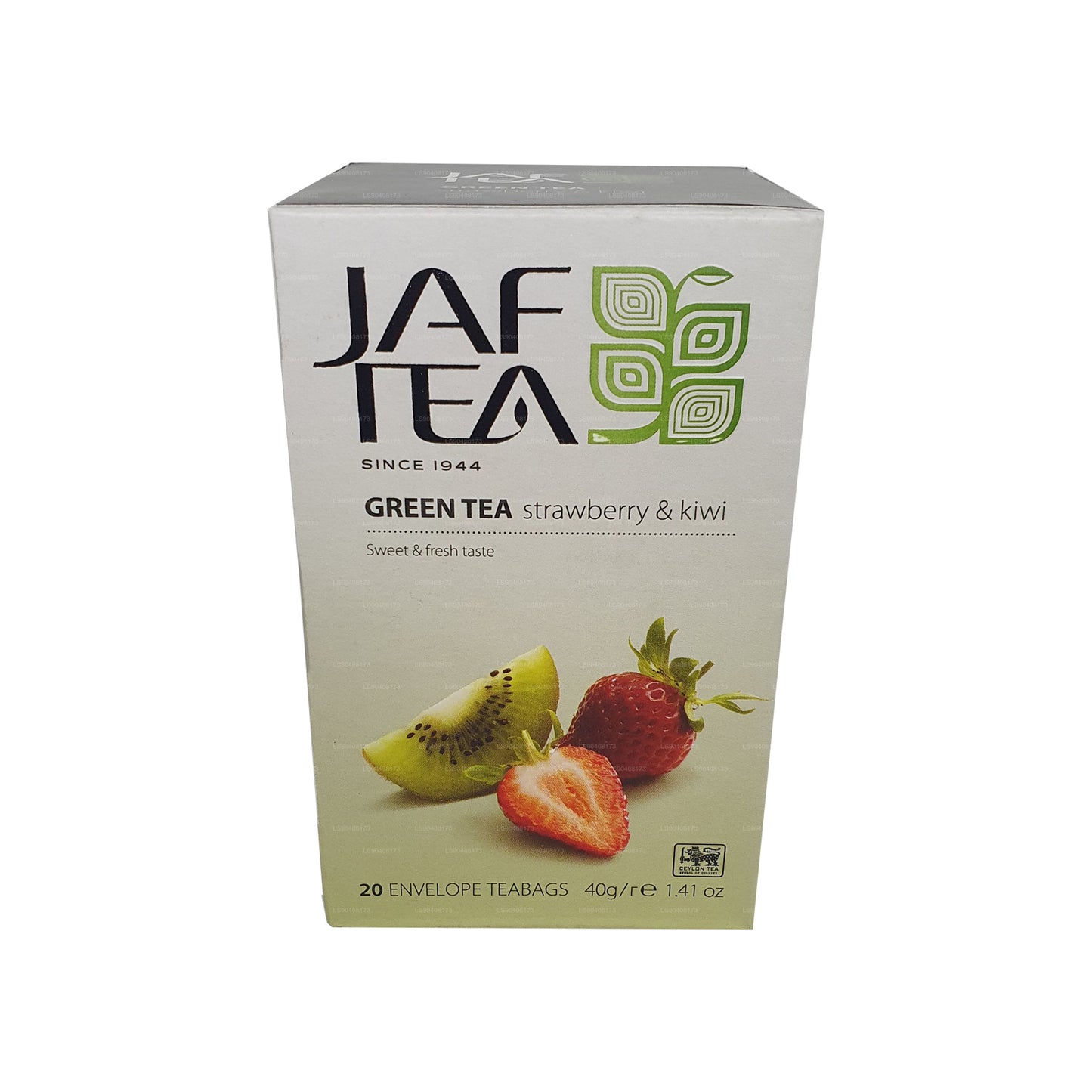 Jaf Tea Pure Green Collection Tè verde alla fragola e kiwi (40 g) 20 bustine di tè