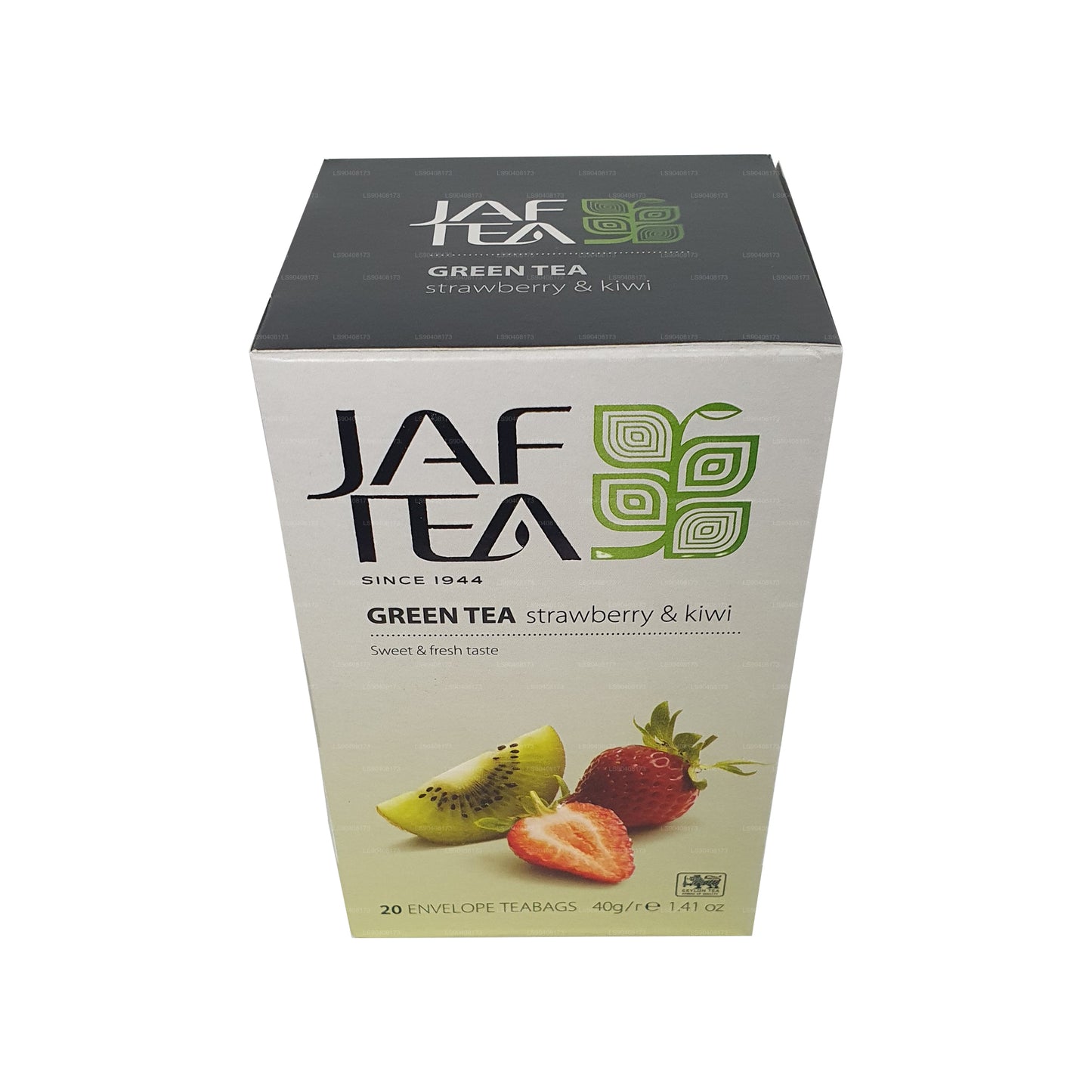 Jaf Tea Pure Green Collection Tè verde alla fragola e kiwi (40 g) 20 bustine di tè