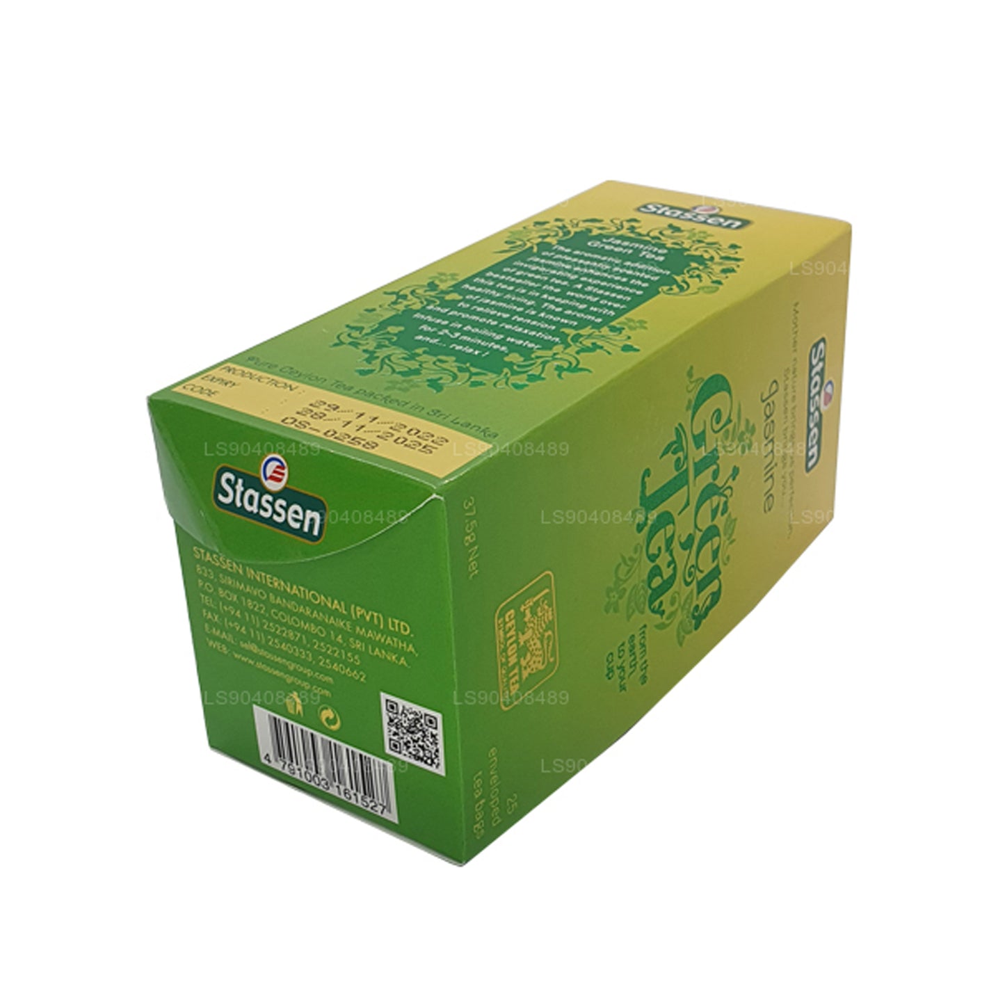 Tè verde Stassen Jasmine (37,5 g) 25 bustine di tè