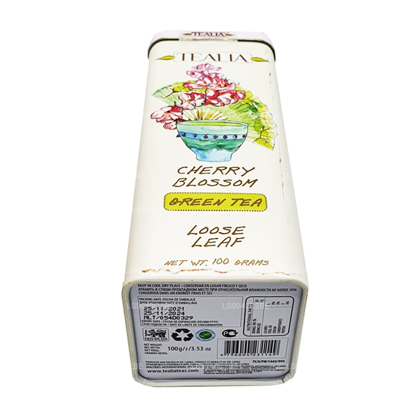 Tealia Cherry Blossom, tè verde sfuso, 100 g