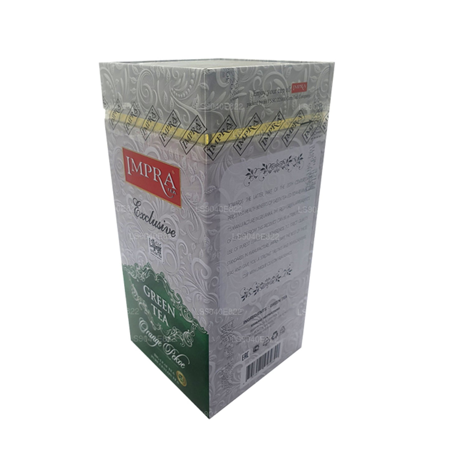 Impra Exclusive Big Leaf Green Tea, Orange Pekoe, barattolo da 200 g