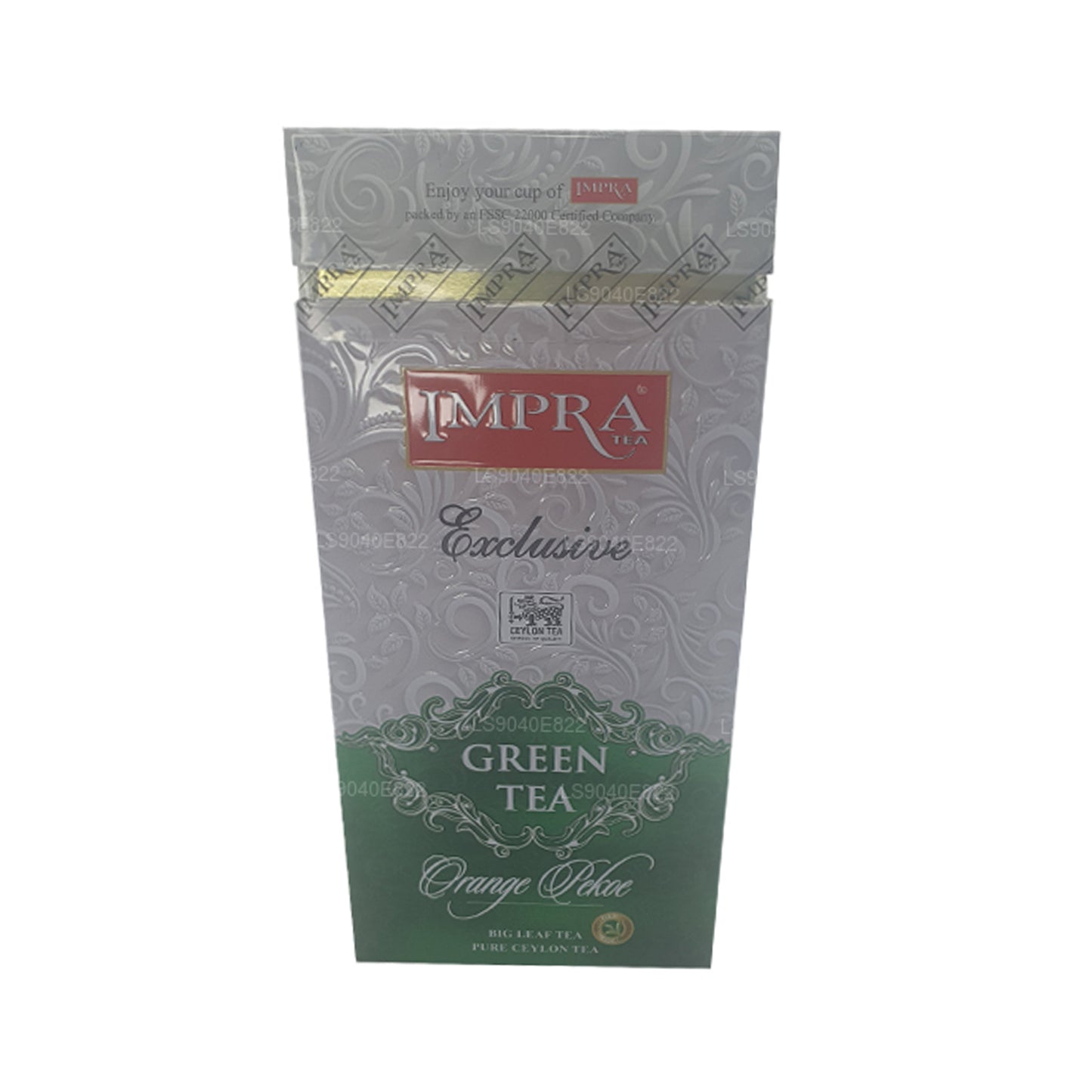 Impra Exclusive Big Leaf Green Tea, Orange Pekoe, barattolo da 200 g