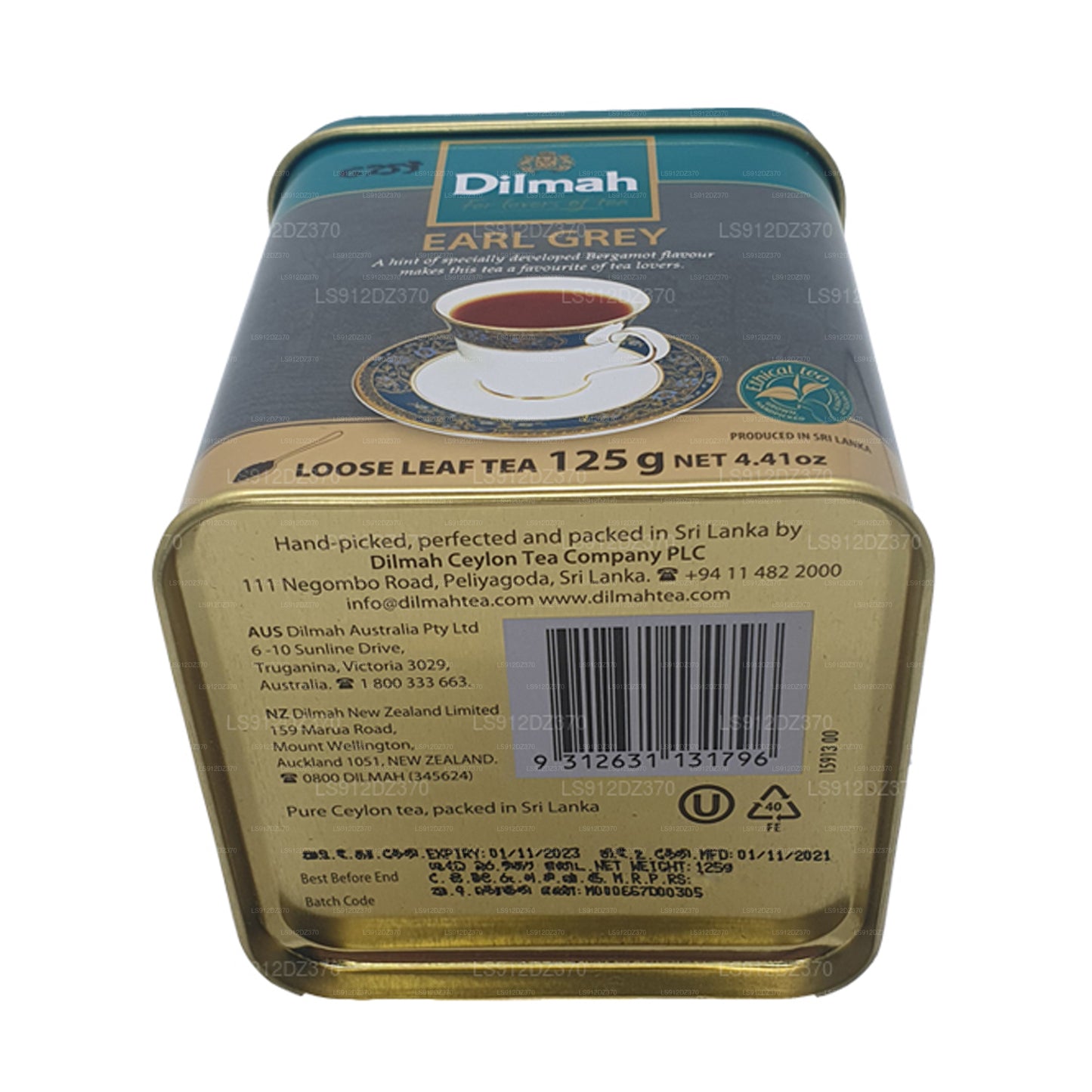 Tè sfuso Dilmah Earl Grey (125g)