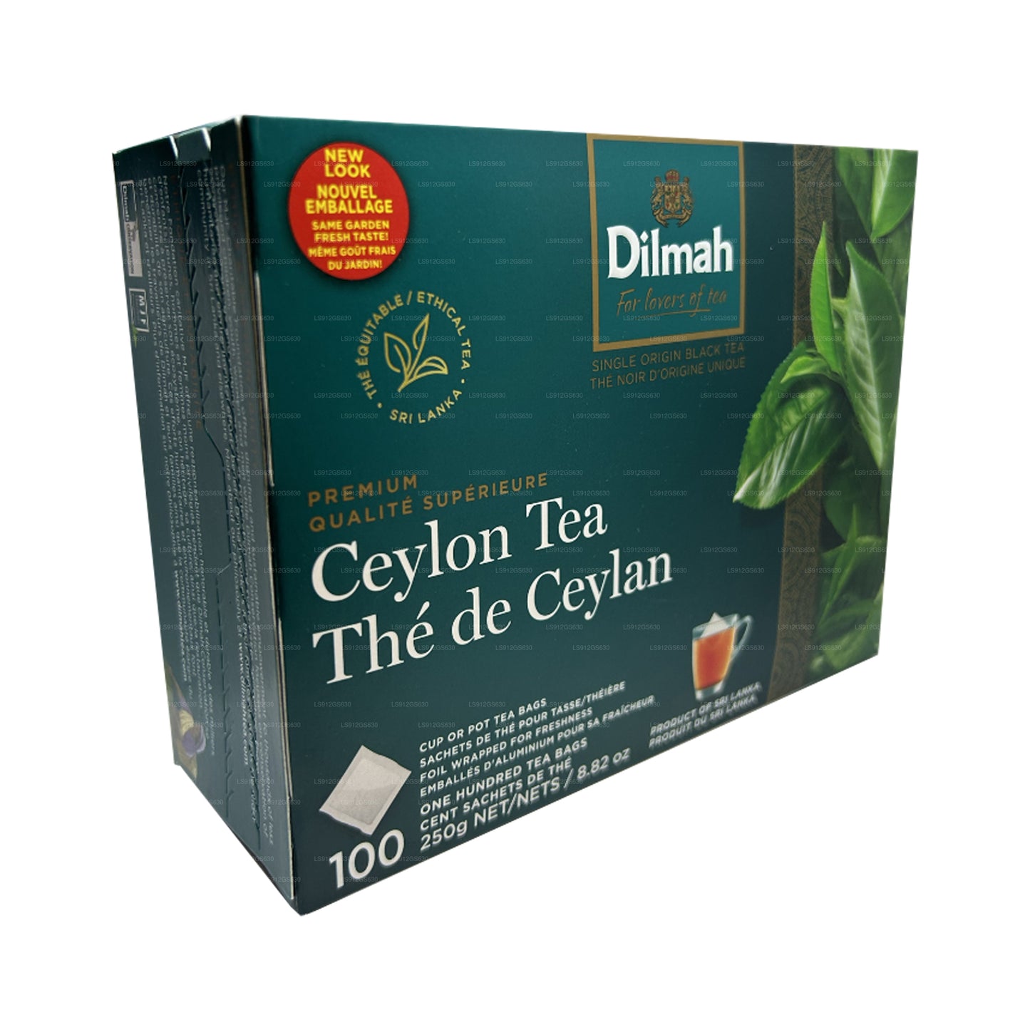 Tè Dilmah Premium Ceylon (250g) 100 bustine di tè senza etichetta