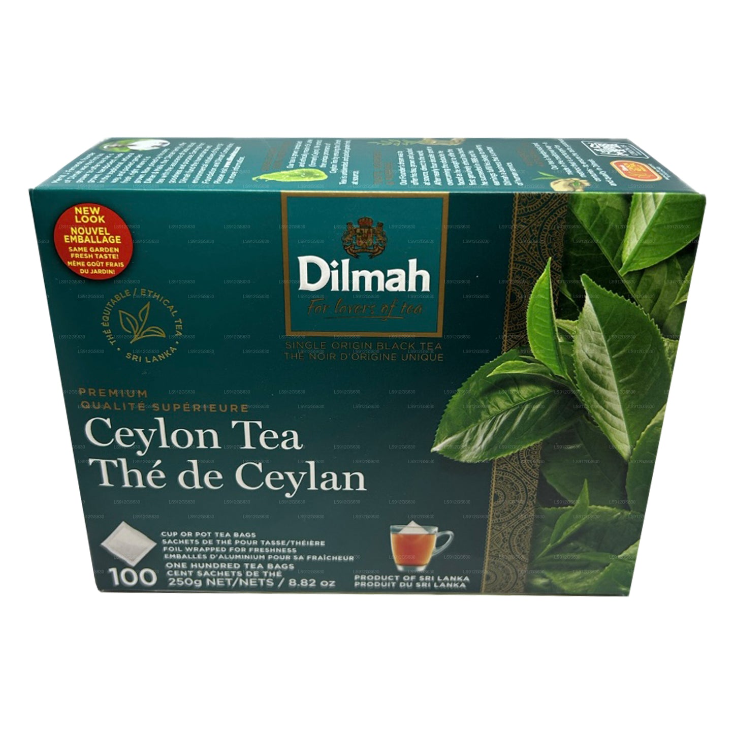 Tè Dilmah Premium Ceylon (250g) 100 bustine di tè senza etichetta