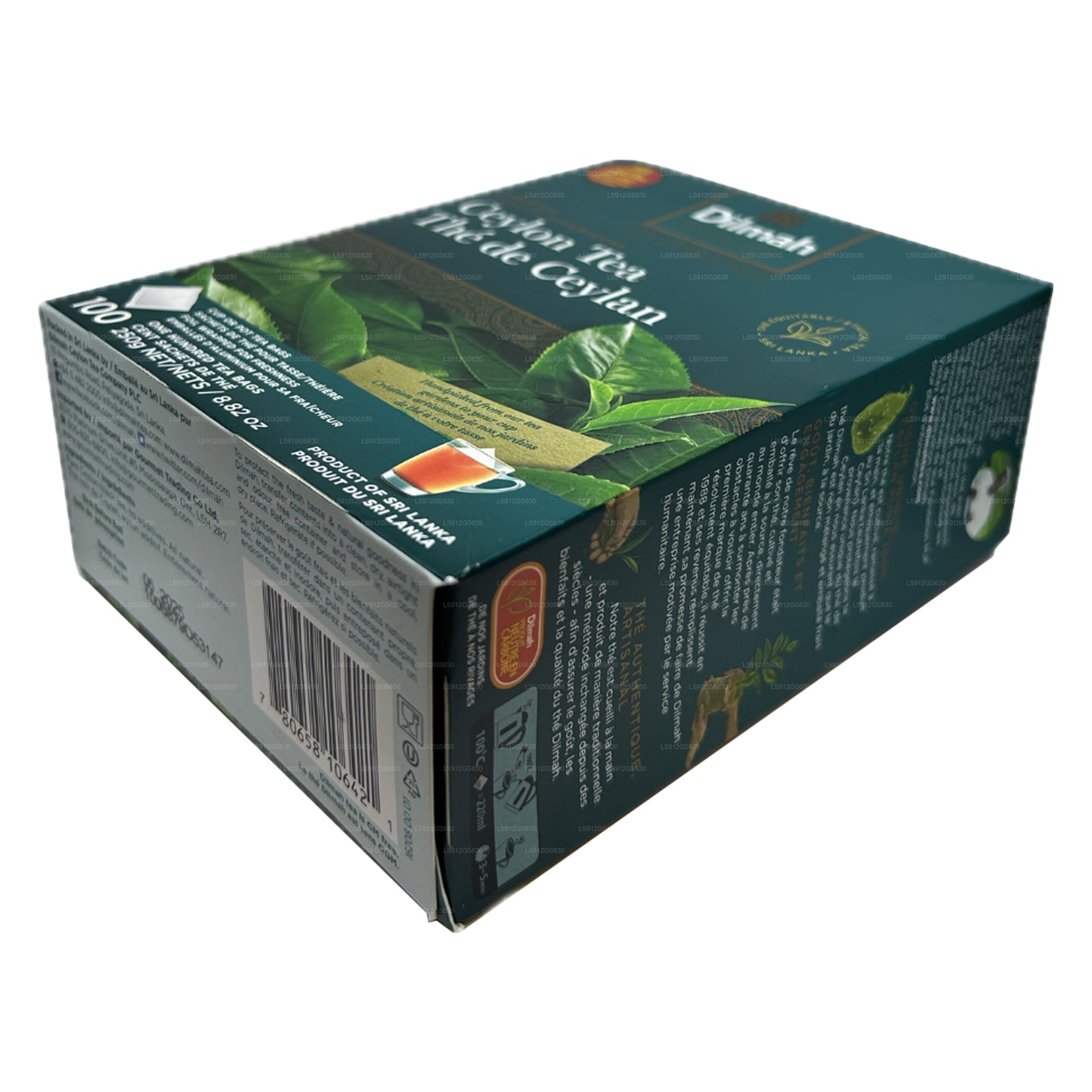 Tè Dilmah Premium Ceylon (250g) 100 bustine di tè senza etichetta