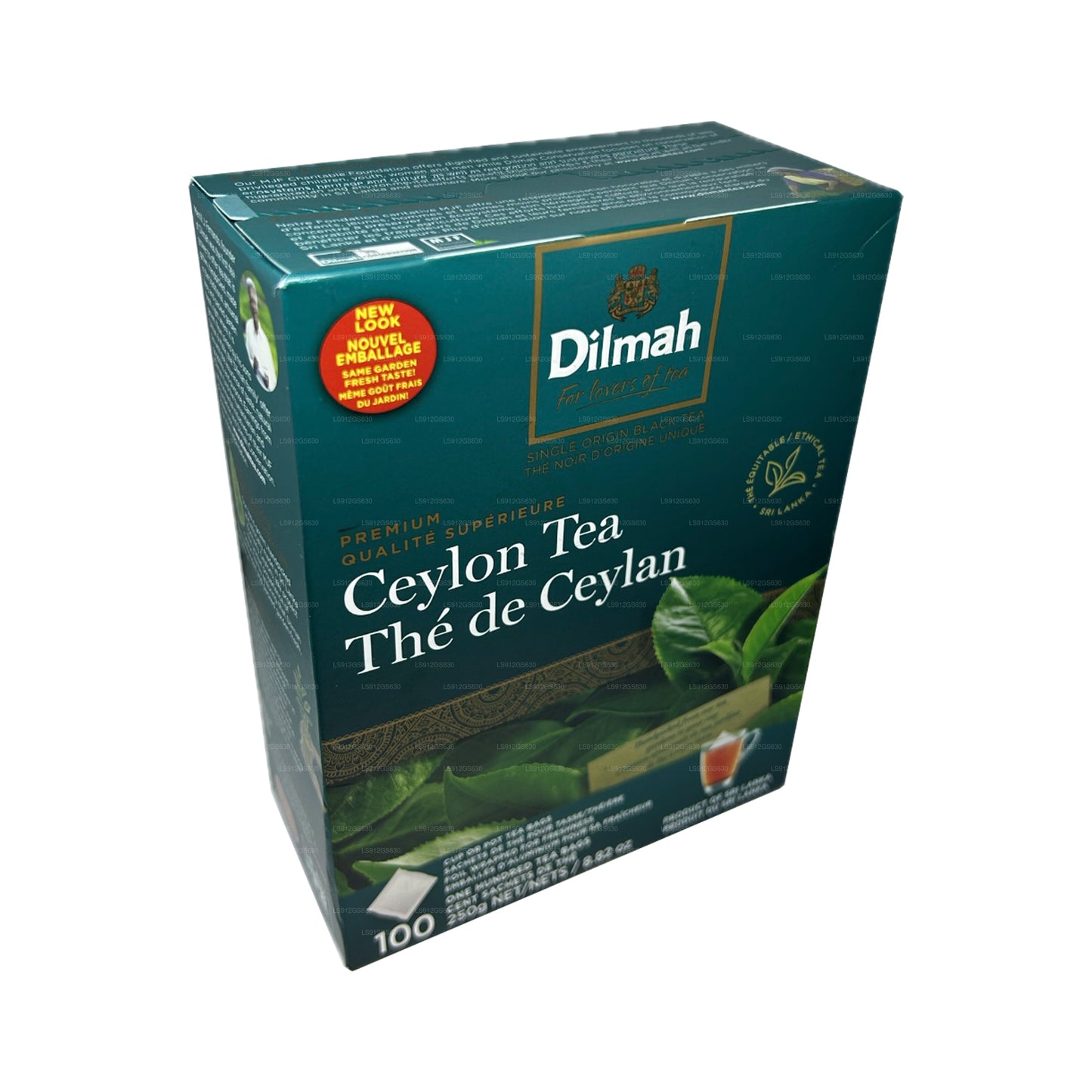 Tè Dilmah Premium Ceylon (250g) 100 bustine di tè senza etichetta