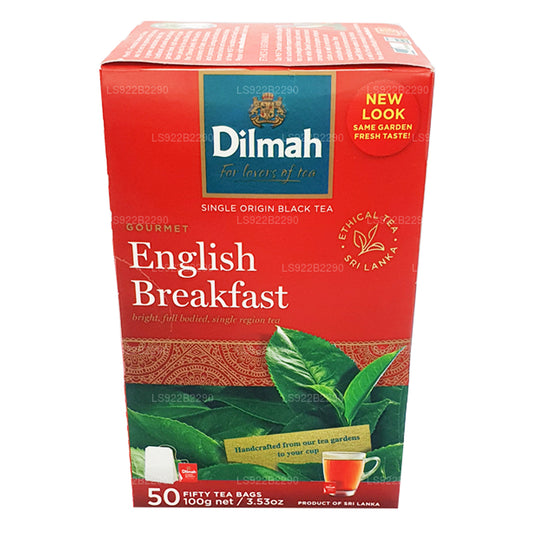 Dilmah English Breakfast Tea, 50 bustine di tè (100 g)