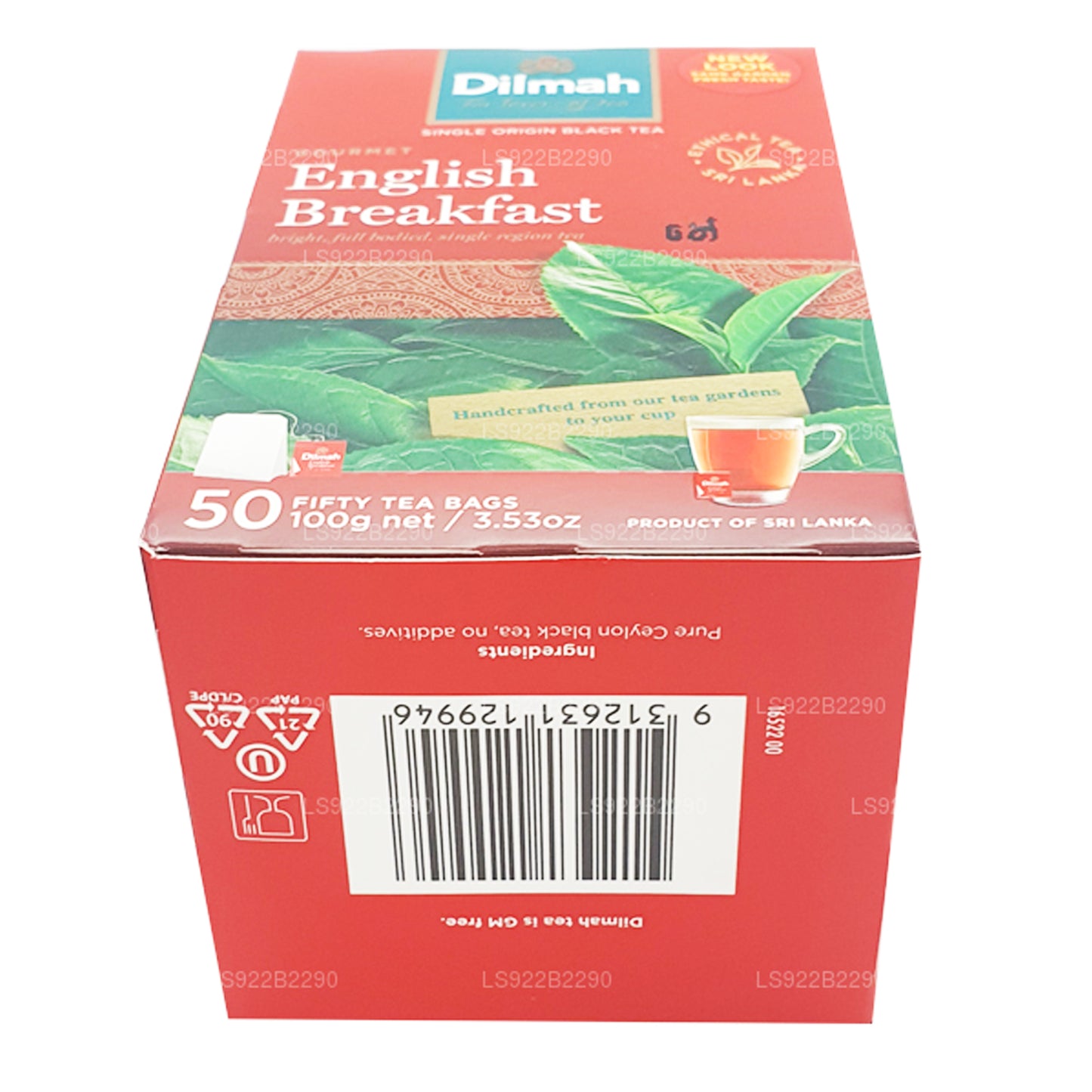 Dilmah English Breakfast Tea, 50 bustine di tè (100 g)