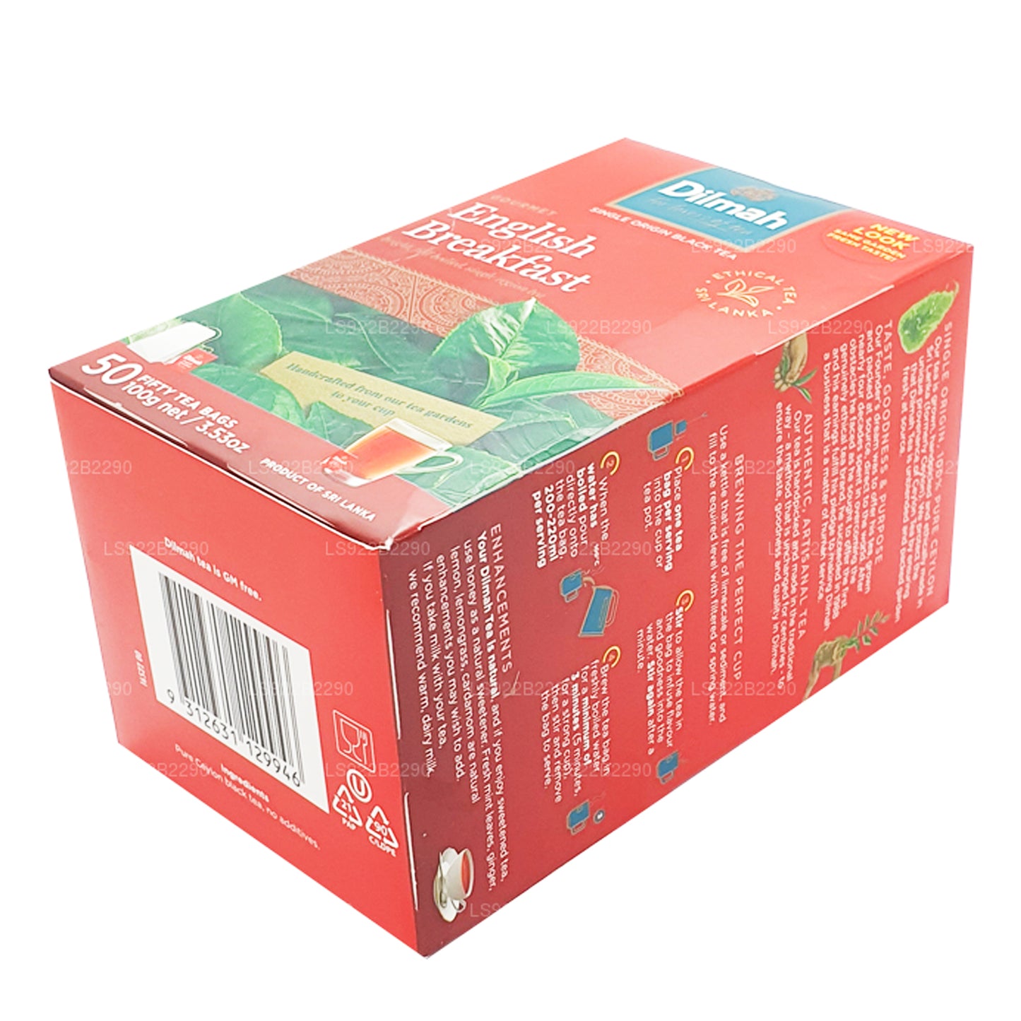 Dilmah English Breakfast Tea, 50 bustine di tè (100 g)