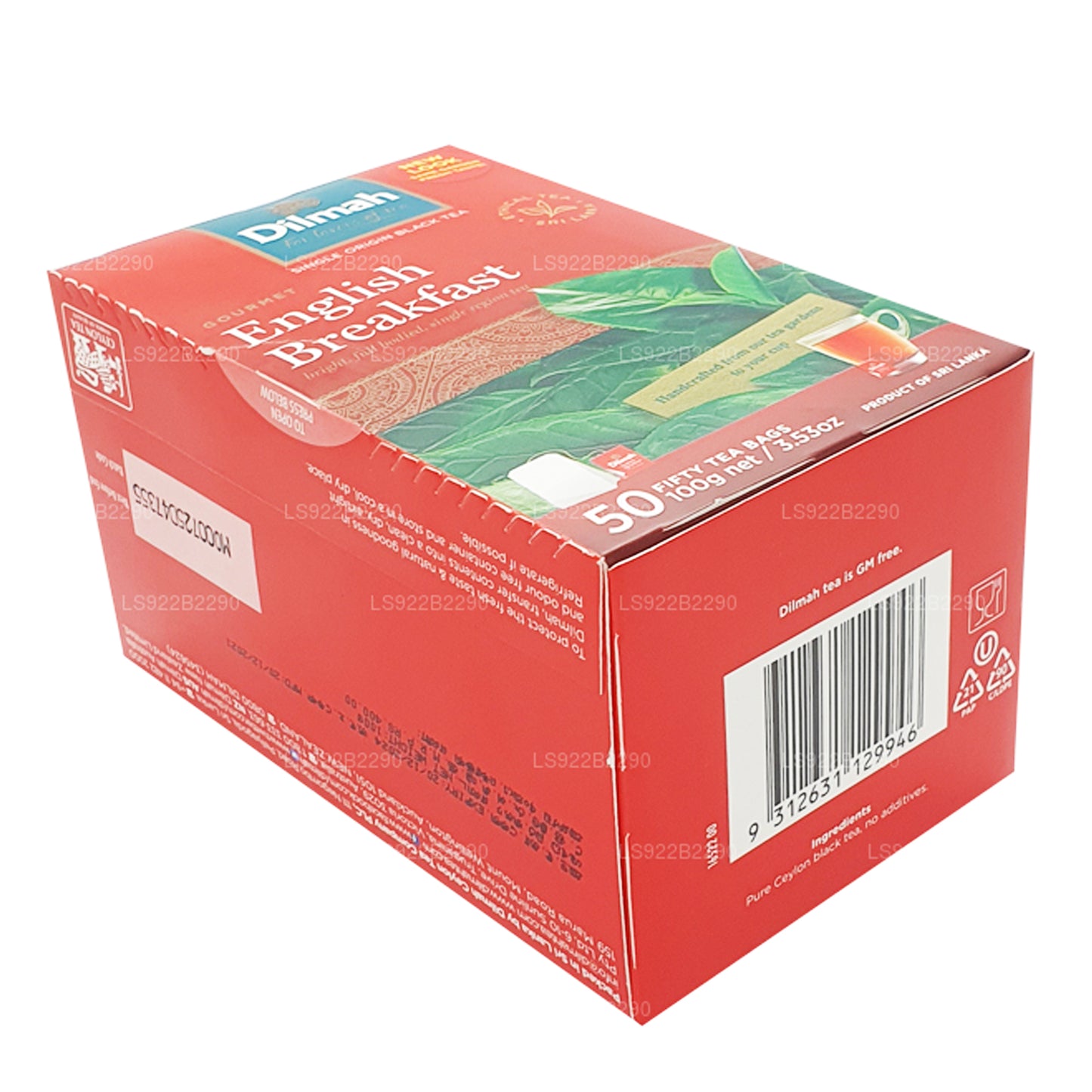 Dilmah English Breakfast Tea, 50 bustine di tè (100 g)