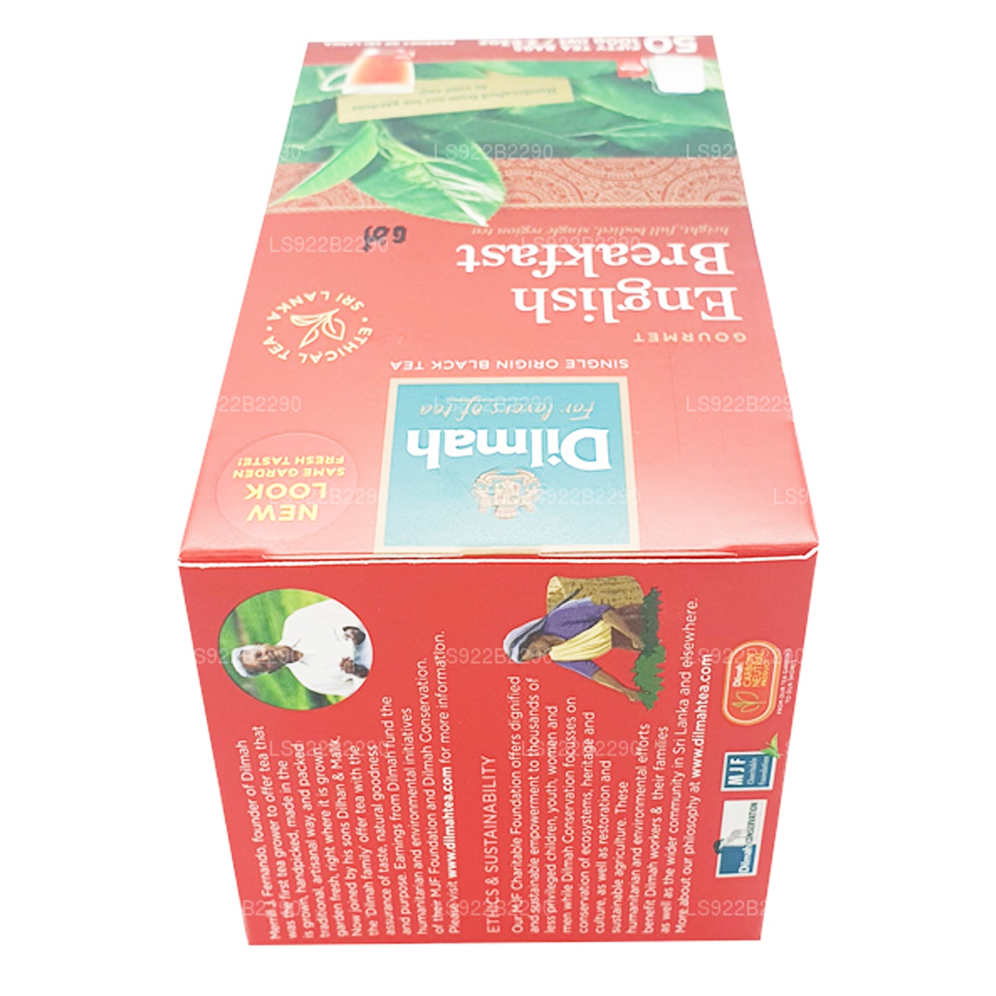 Dilmah English Breakfast Tea, 50 bustine di tè (100 g)