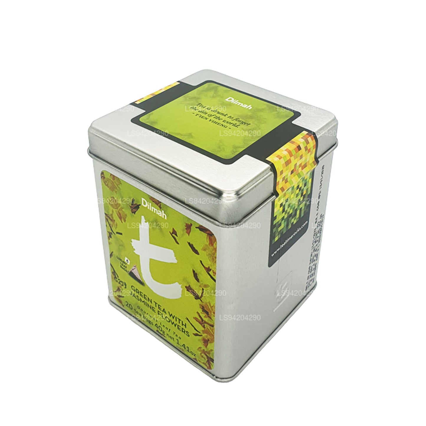 Tè verde Dilmah serie T con fiori di gelsomino (40 g) 20 bustine di tè