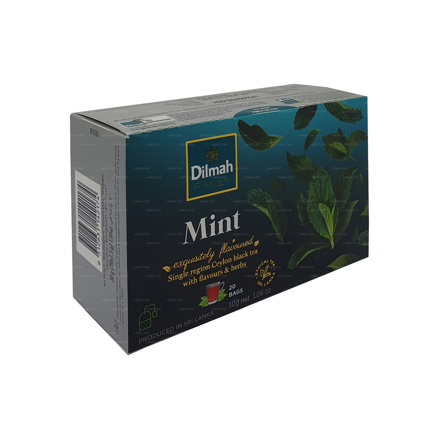 Tè nero di Ceylon aromatizzato alla menta Dilmah (30g)