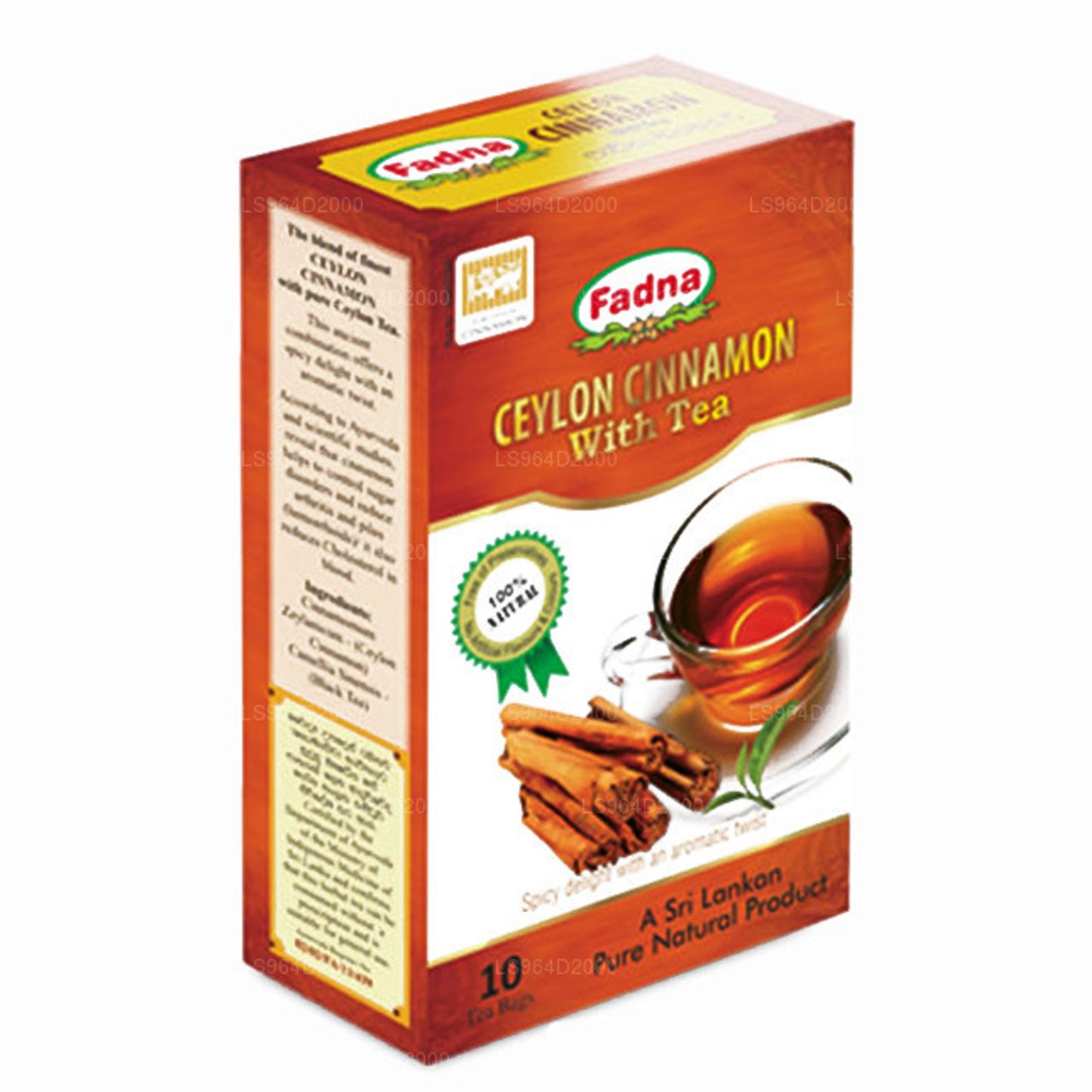Tè alle erbe alla cannella di Ceylon Fadna (20g) 10 bustine di tè