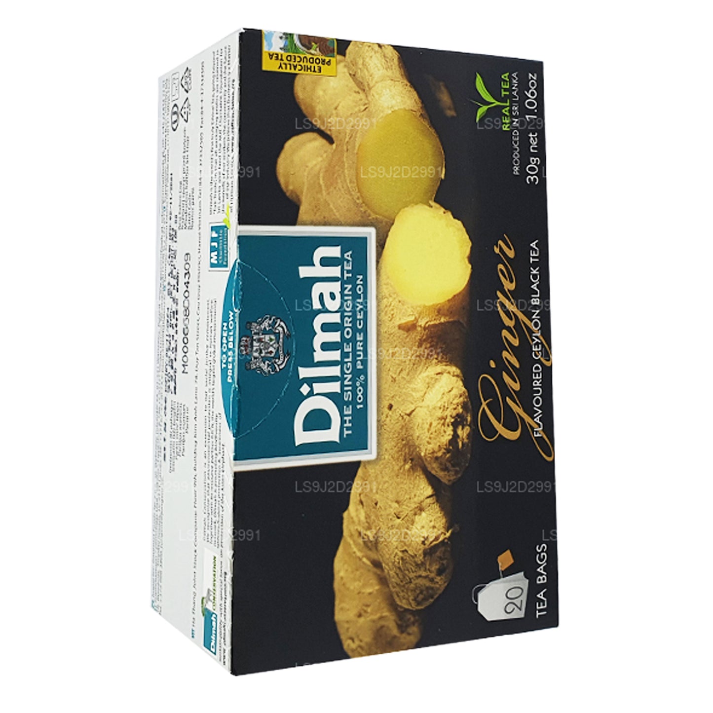 Tè nero aromatizzato allo zenzero Dilmah (30 g) 20 bustine di tè