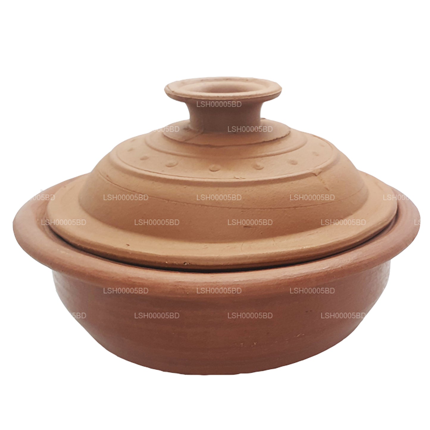 Pentola in terracotta con coperchio