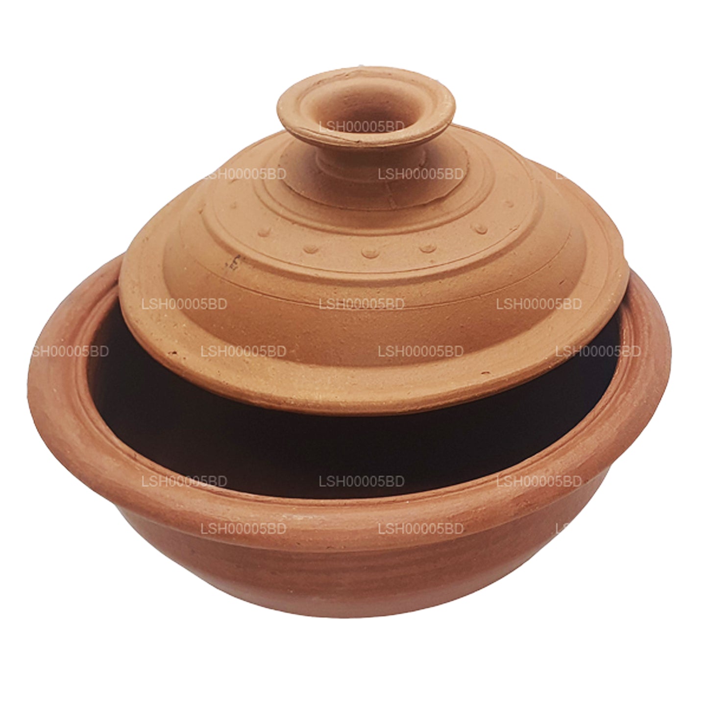 Pentola in terracotta con coperchio