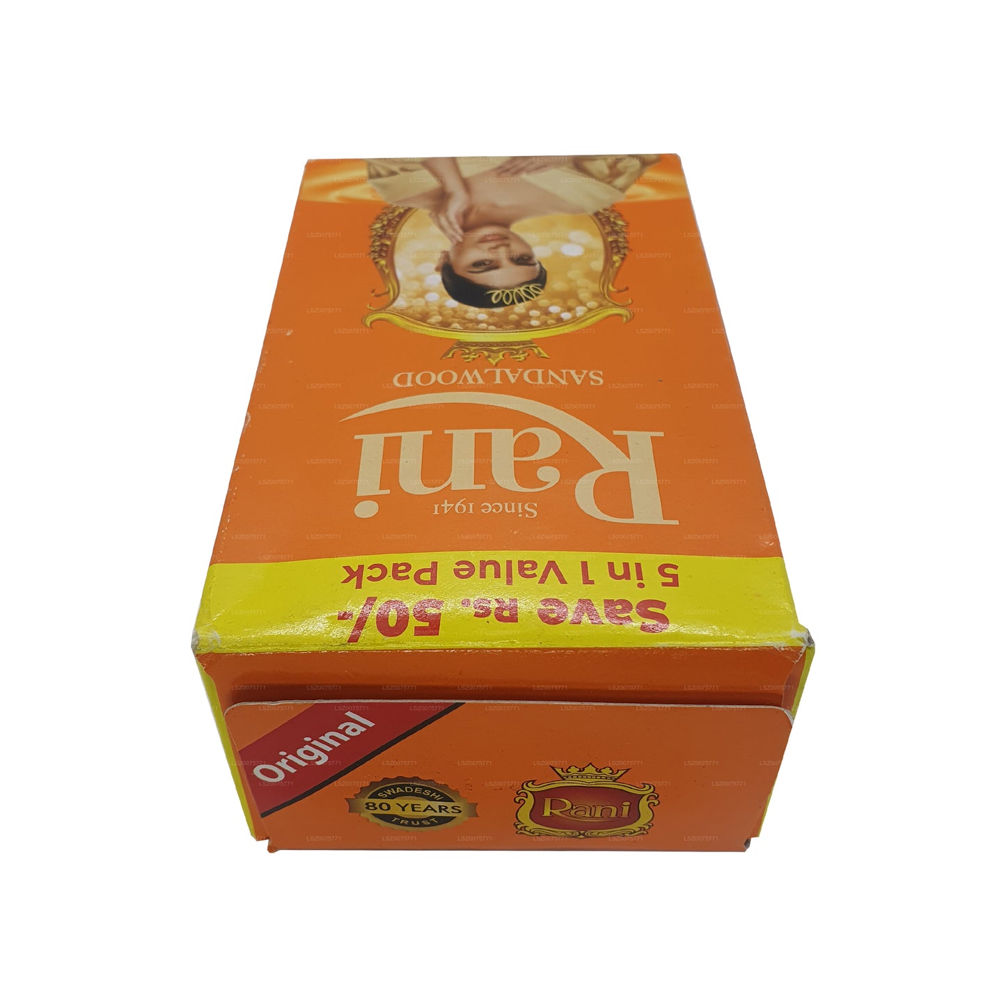 Sapone Swadeshi Rani al legno di sandalo 5 in 1 (5x70g)