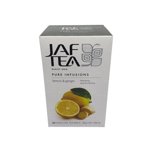 Jaf Tea Pure Infusions Lemon & Ginger Tea (30g) Foil Envelop Tea Bags