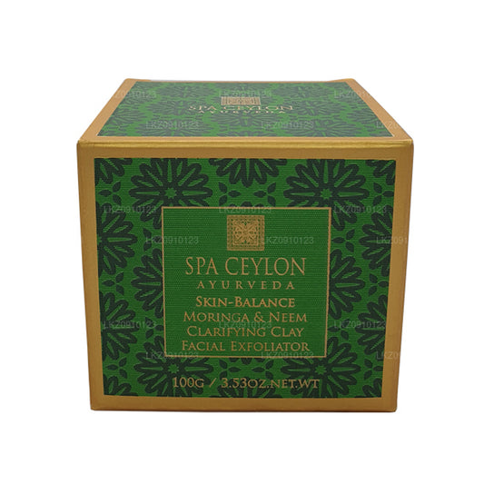 Esfoliante viso all'argilla chiarificante Spa Ceylon Skin Balance alla moringa e neem (100 g)