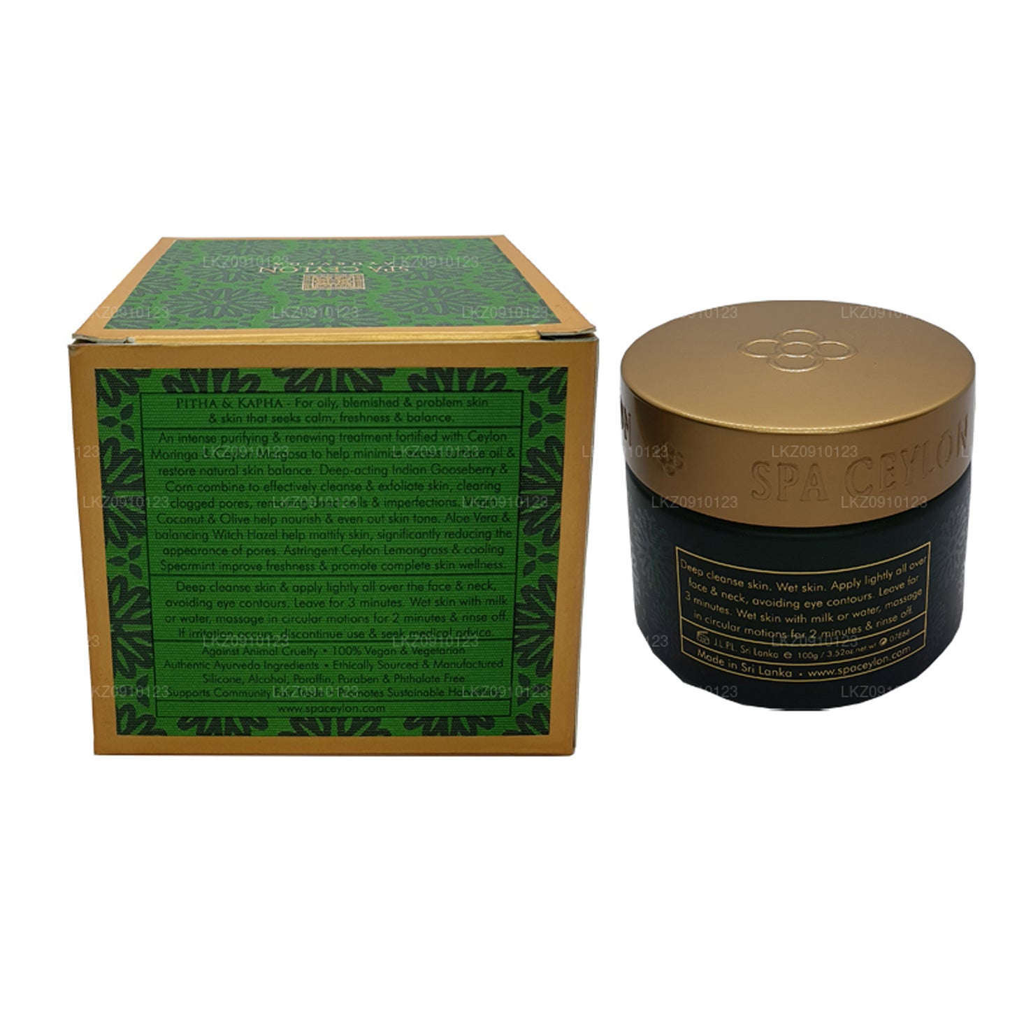 Esfoliante viso all'argilla chiarificante Spa Ceylon Skin Balance alla moringa e neem (100 g)