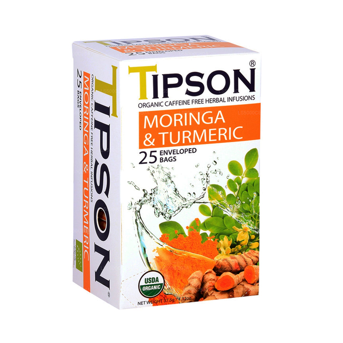 Moringa e curcuma biologica Tipson Tea (37,5 g)
