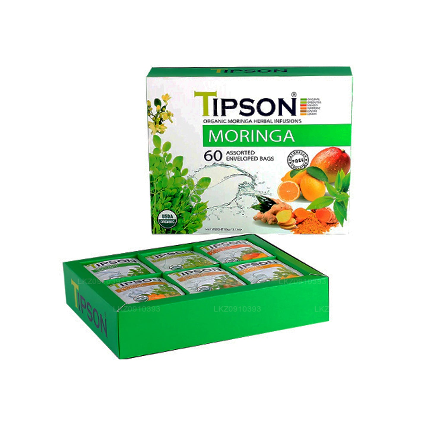 Tè Tipson Organic Moringa assortito (90g)