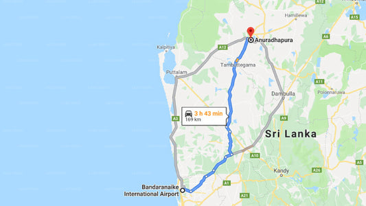 Colombo Airport (CMB) to Anuradhapura City Private Transfer