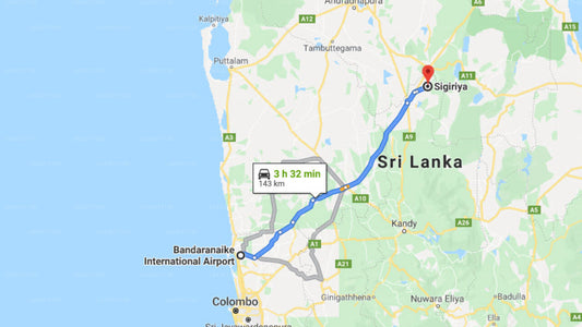 Transfer between Colombo (CMB) Airport and Sigiriya Village, Sigiriya