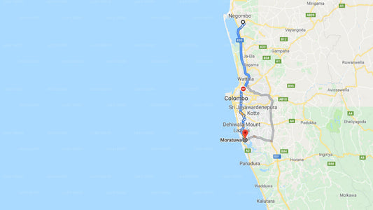 Transfer between Colombo Airport (CMB) and Charles Holiday Home, Moratuwa