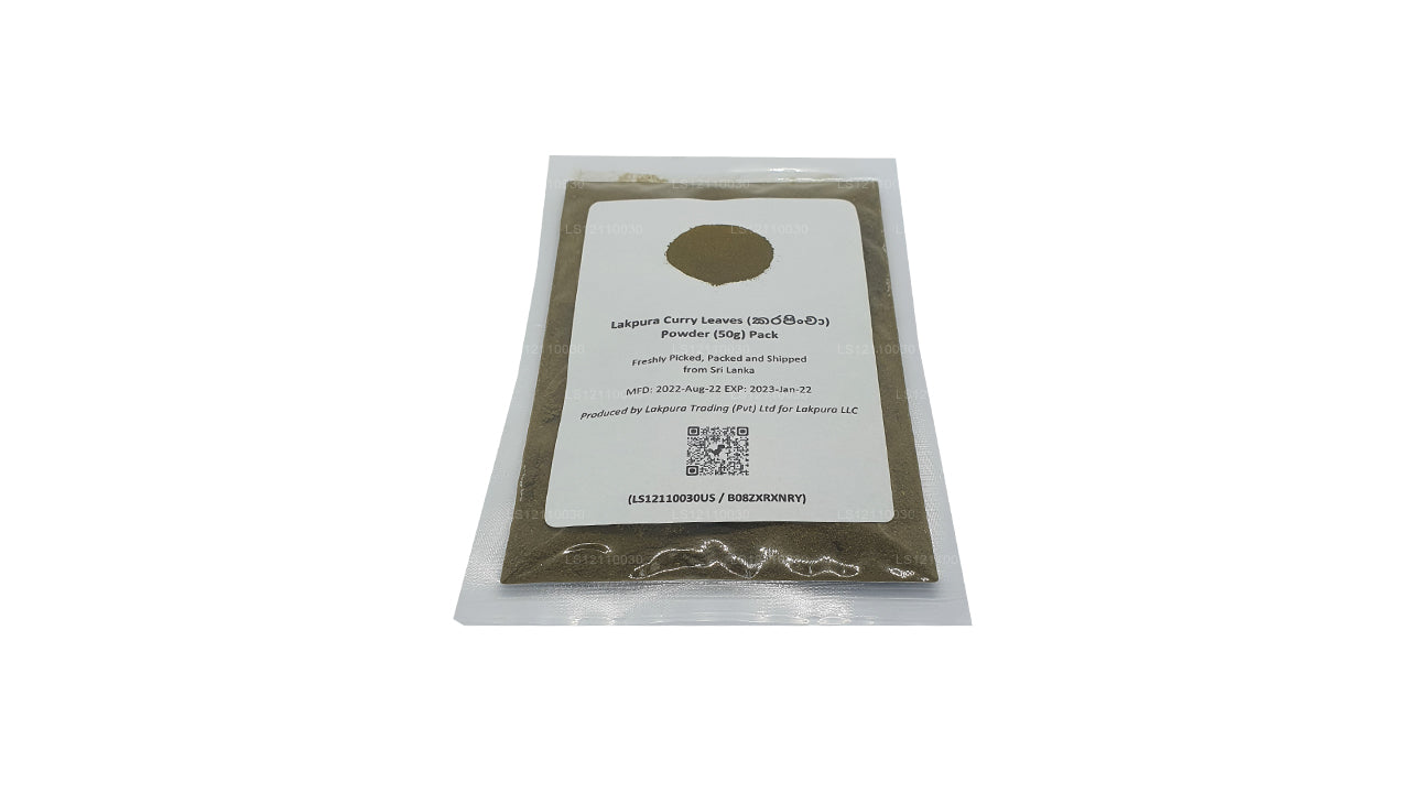 Confezione di foglie di curry Lakpura in polvere (50 g)