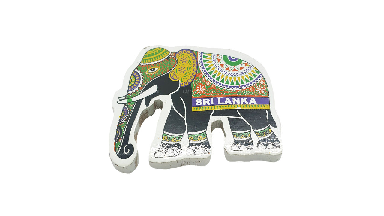 Magnete da frigorifero tradizionale dello Sri Lanka a forma di elefante Perahera