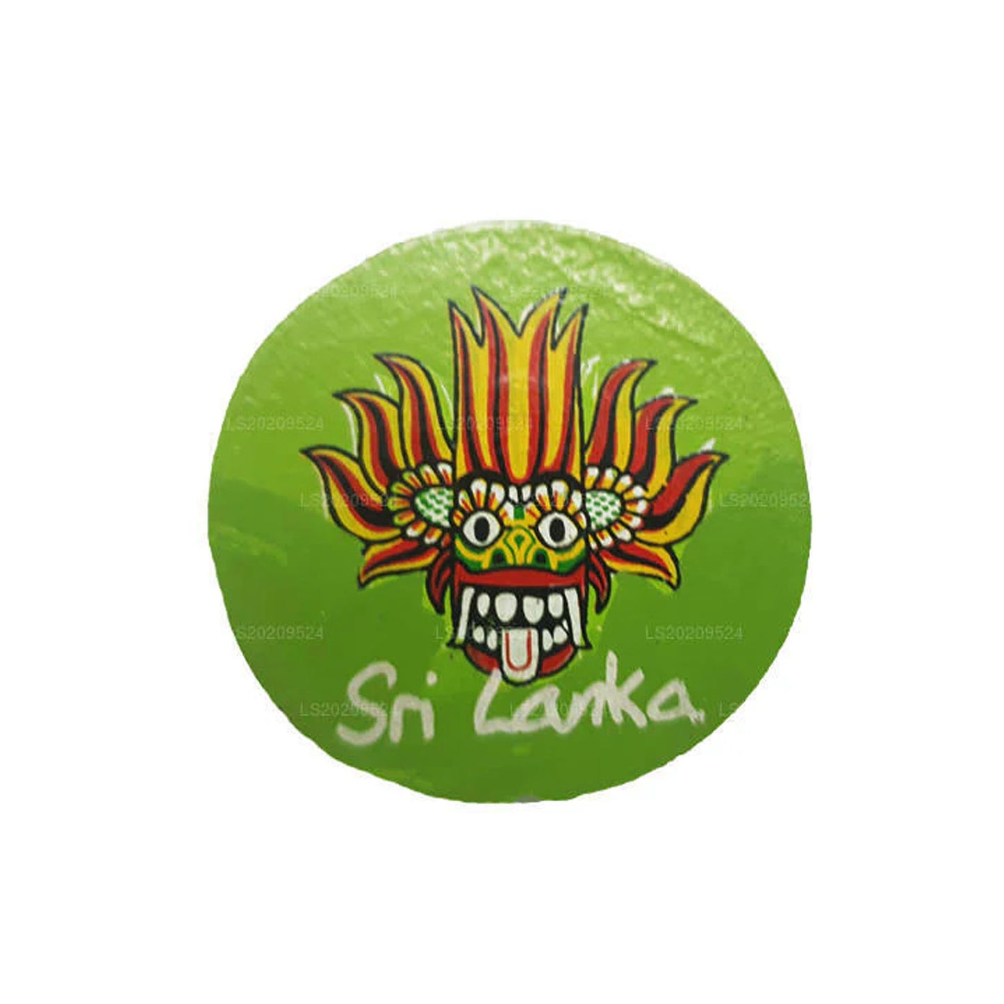 Magnete da frigorifero con maschera Ginidal Raksha dello Sri Lanka