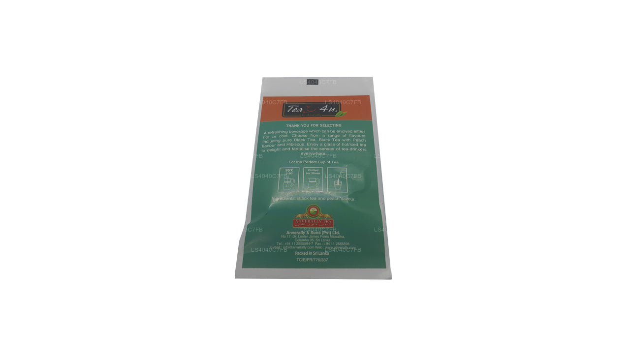 Tea4U Iced Black Tea with Peach 10 Tea Bags (120g)