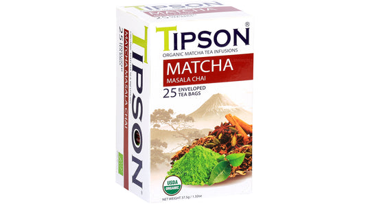 Tipson Tea Organic Matcha Masala Chai (37.5g) 25 Tea Bags